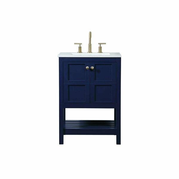 Elegant Decor 24 in. Single Bathroom Vanity in Blue VF16424BL